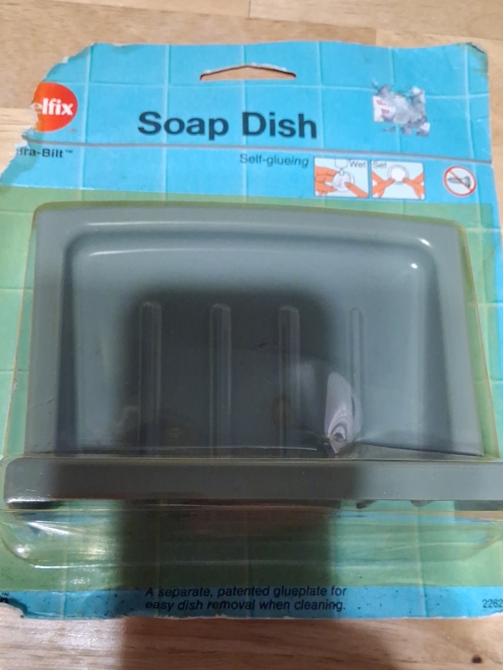 Vintage Self-Adhesive Soap Dish - Olive Green